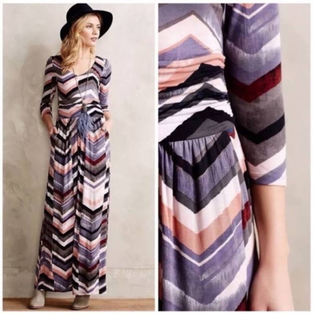 Maeve maxi dress pink/purple